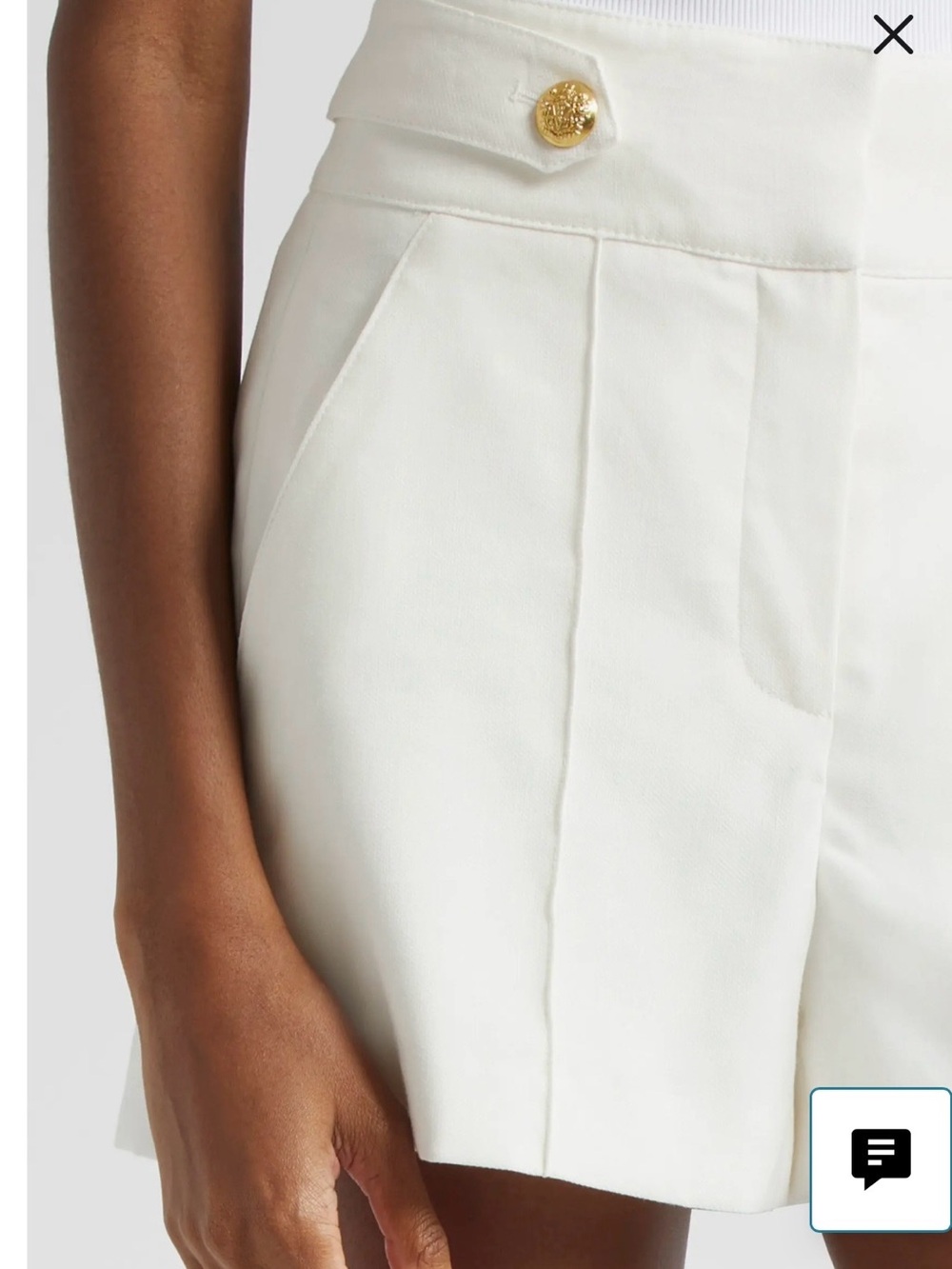NWT Veronica Beard Tailored Cream Shorts with Front Pleats size 8 - Picture 5 of 8